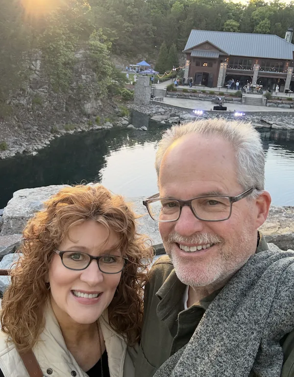 Tamera with husband Joe at FirstBank Amphitheater to see Seinfeld, 2026.