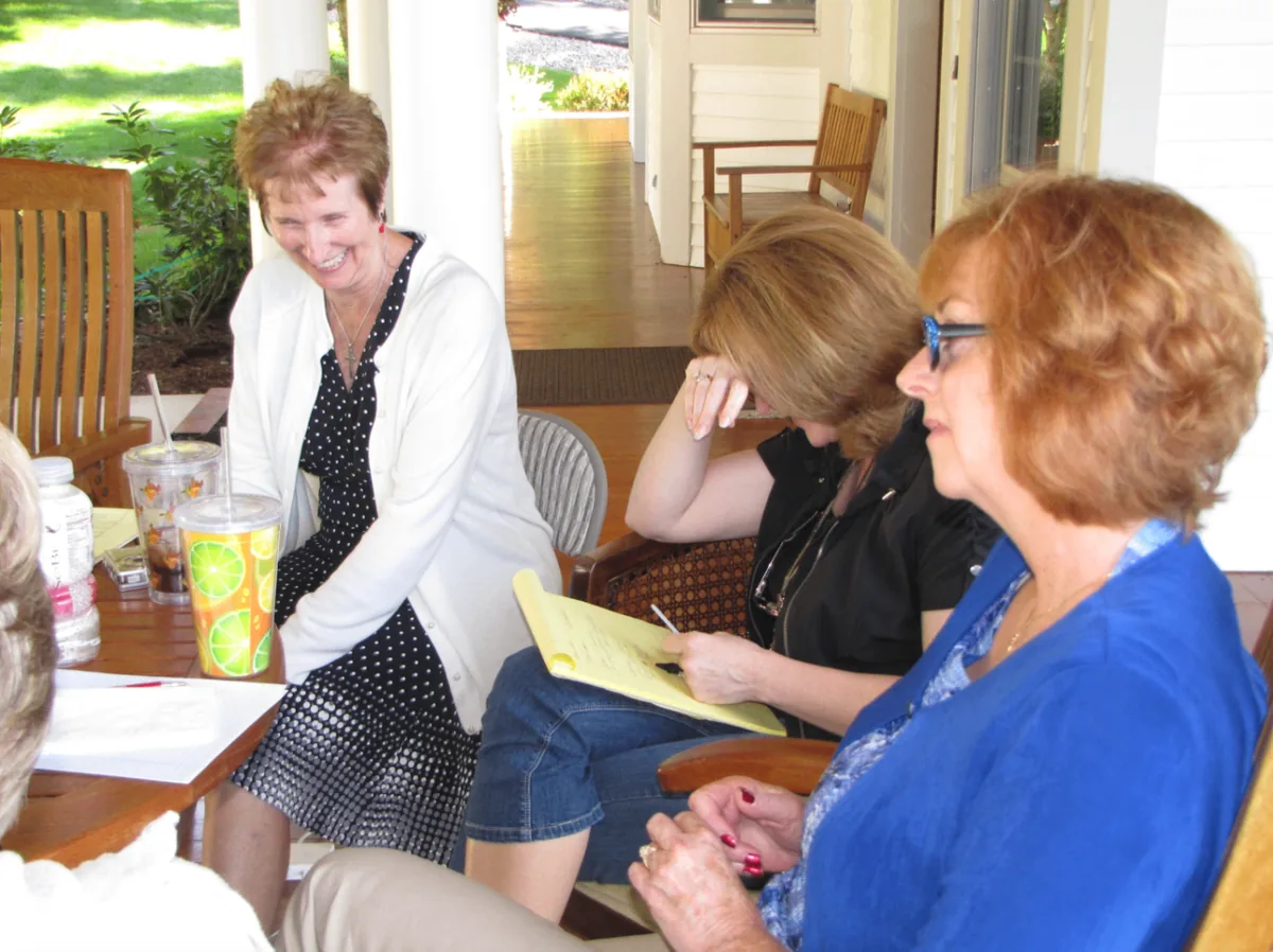 Coeur d'Alene Sisters gathered together during the writing retreat.