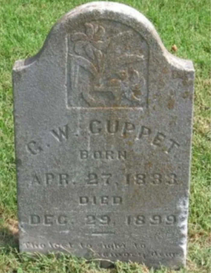 George Cuppett's grave at Rest Haven Cemetery in Franklin, Tennessee