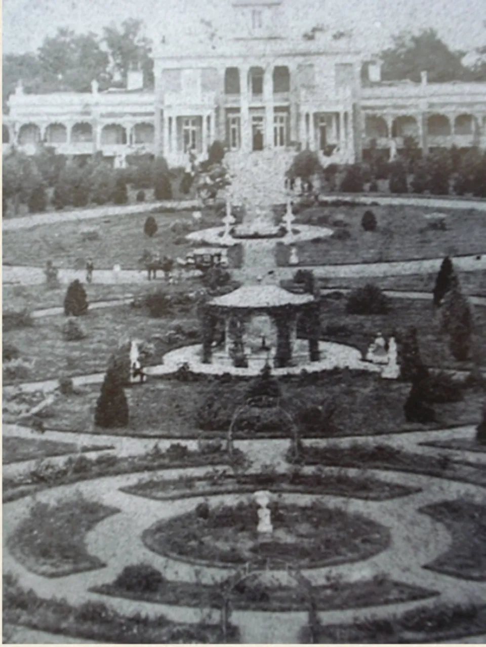 Earliest known photograph of Belmont Mansion taken from the top of the water tower during the Civil War.