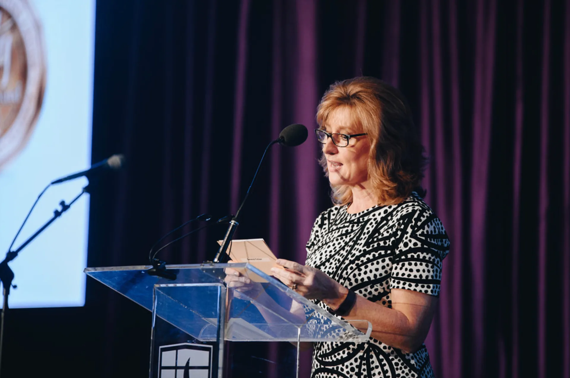 Tamera Alexander presenting at The Christy Awards ceremony, 2017