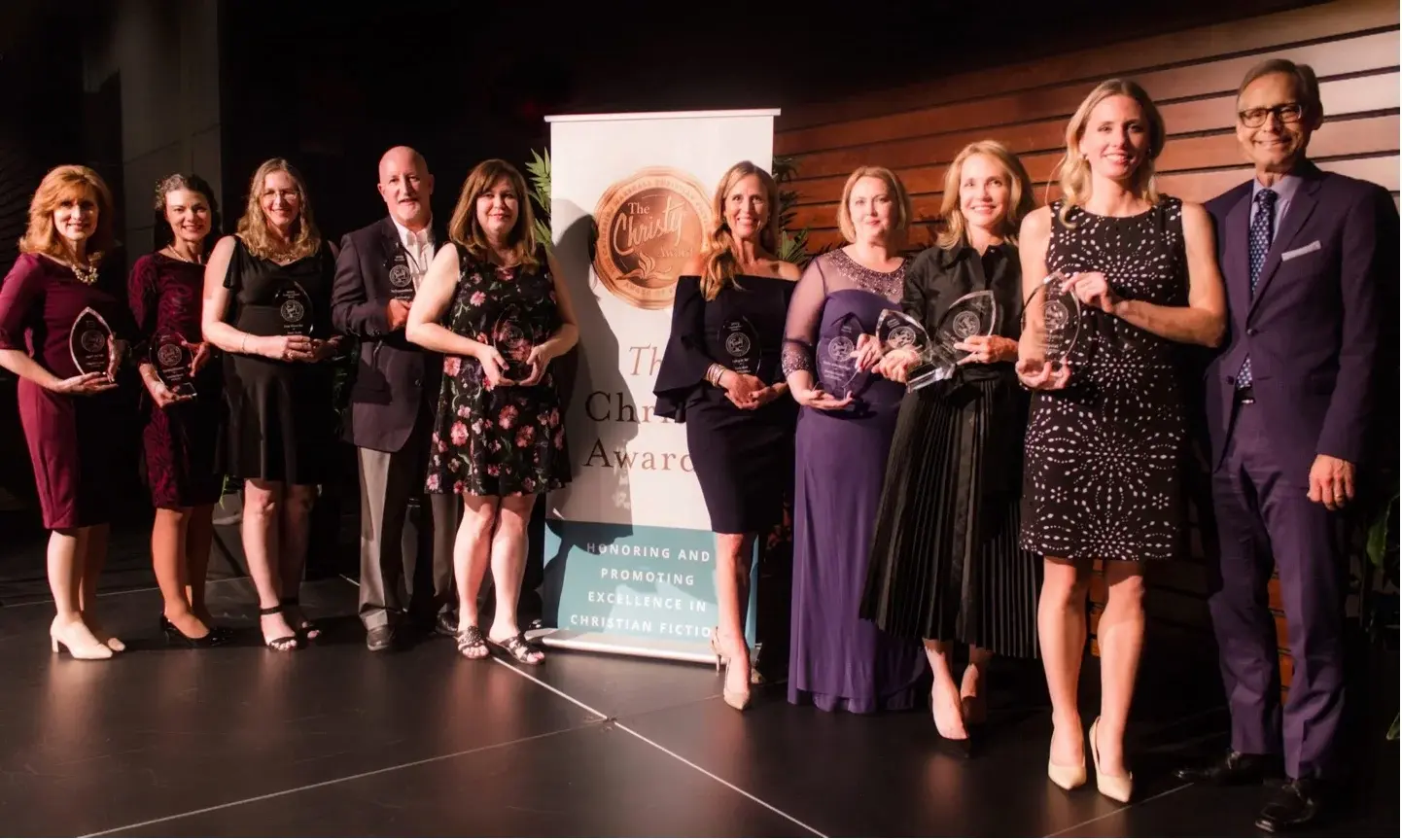 2019 Christy Award Winners on stage including Tamera Alexander, winner for With This Pledge