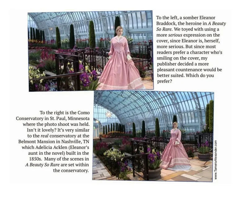 Eleanor Braddock in the pink cover dress at the Como Conservatory in St. Paul, Minnesota